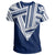 Hawaii T Shirt Football Jersey Style Blue and White - Polynesian Pride