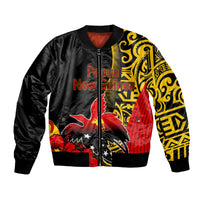 Papua New Guinea Bomber Jacket Vibe Style LT6 Unisex Black - Polynesian Pride