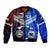 American Samoa And Western Samoa Bomber Jacket Together LT8 Unisex Blue - Polynesian Pride