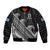 Fiji Sevens Rugby Fijian 7s Black Tapa Polynesian Art Sleeve Zip Bomber Jacket LT14 - Polynesian Pride