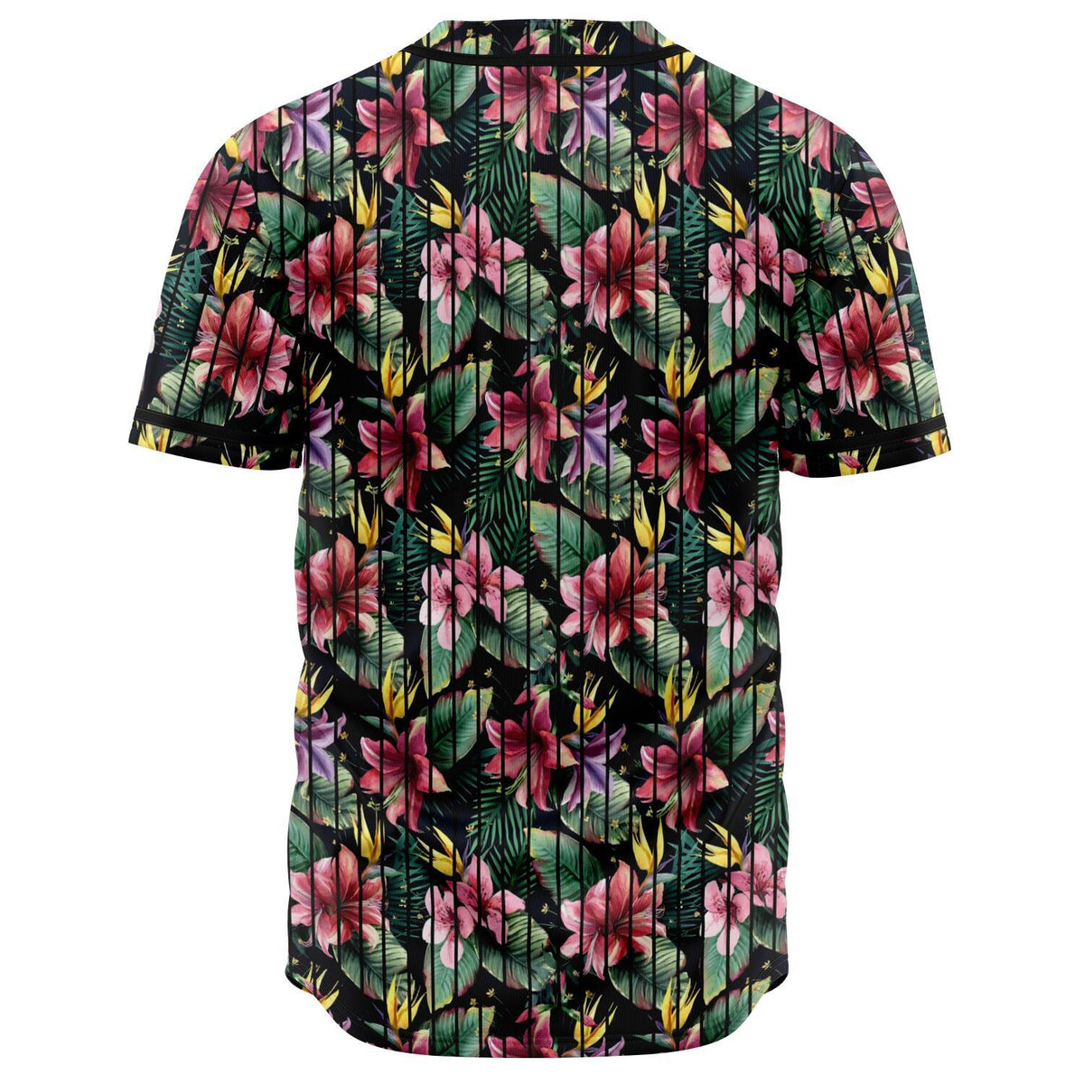 Tropical Flowers, Palm And Leaves Baseball Jersey - Polynesian Pride