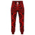 Polynesian Kakau Turtle Red Joggers Unisex Red - Polynesian Pride