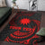 Nauru Polynesian Custom Personalised Area Rug - Red Tribal Wave - Polynesian Pride