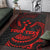 Kosrae Polynesian Custom Personalised Area Rug - Red Tribal Wave - Polynesian Pride