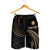 Nauru Polynesian Custom Personalised Men's Short - Gold Tribal Wave - Polynesian Pride