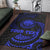 FSM Polynesian Custom Personalised Area Rug - Blue Tribal Wave - Polynesian Pride