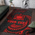 Samoa Polynesian Custom Personalised Area Rug - Red Tribal Wave - Polynesian Pride