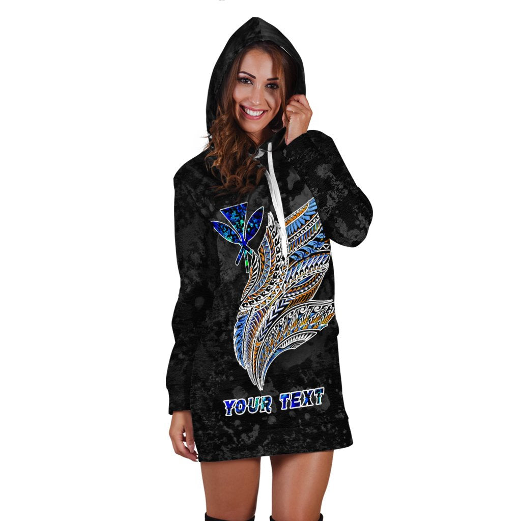 Polynesian Hawaii Custom Personalised Hoodie Dress - Polynesian Wings - Polynesian Pride