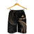 Tokelau Polynesian Custom Personalised Men's Short - Gold Tribal Wave - Polynesian Pride