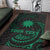 Nauru Polynesian Custom Personalised Area Rug - Green Tribal Wave - Polynesian Pride