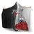 Samoa Polynesian Custom Personalised Hooded Blanket - Coat Of Arm With Hibiscus White - Polynesian Pride