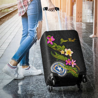 Northern Mariana Islands Polynesian Custom Personalised Luggage Covers - Plumeria Tribal - Polynesian Pride