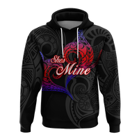 Valentine Day Guam Couple Hoodie Heart Tribal LT12 No Women - Polynesian Pride