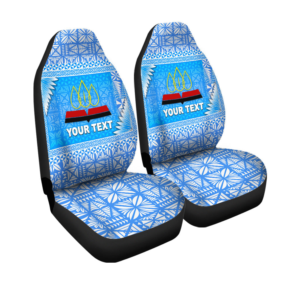 (Custom Personalised) Tonga Lavengamalie College Car Seat Covers Simplified Version LT8 One Size Blue - Polynesian Pride