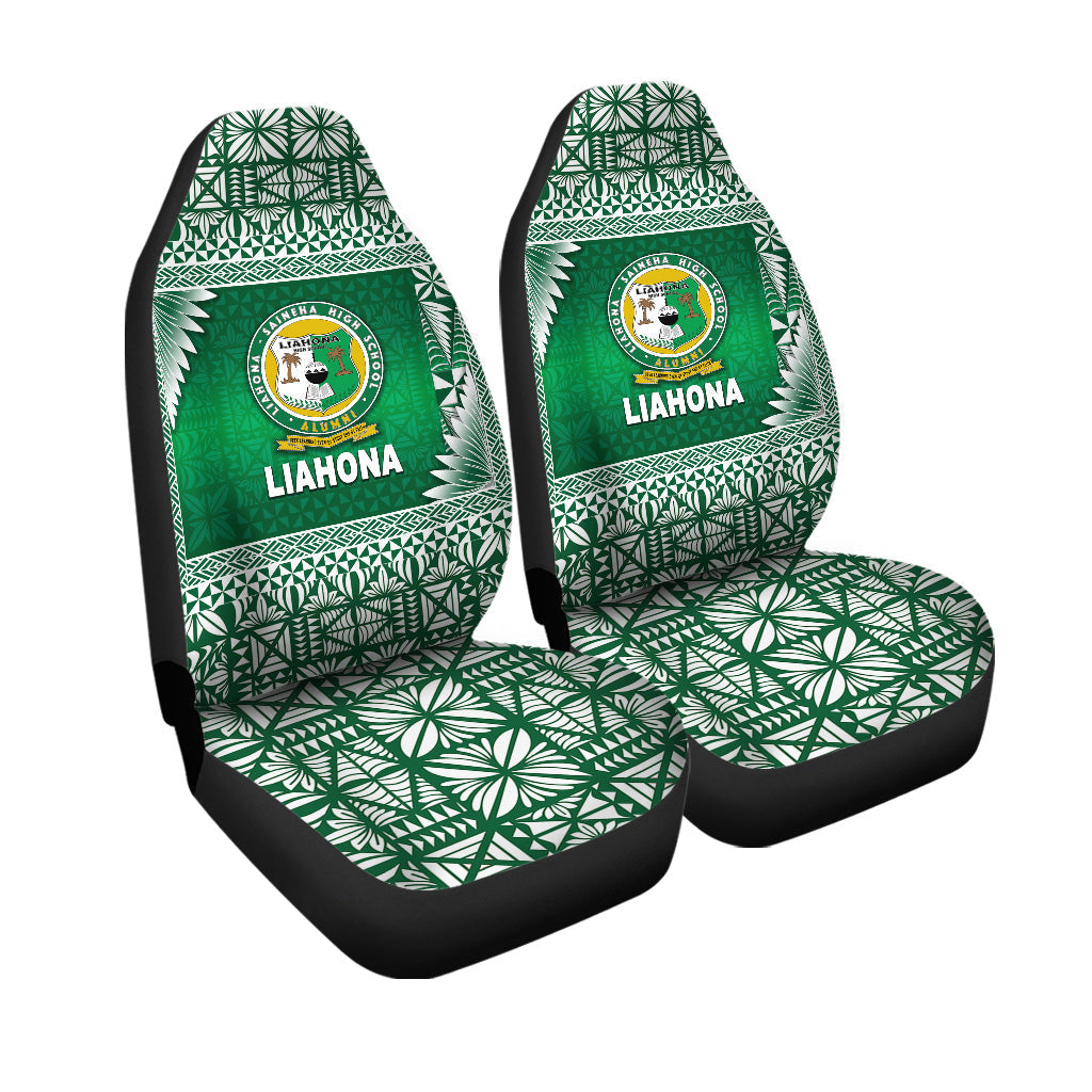 Tonga Liahona High School Car Seat Covers Simplified Version LT8 One Size Green - Polynesian Pride