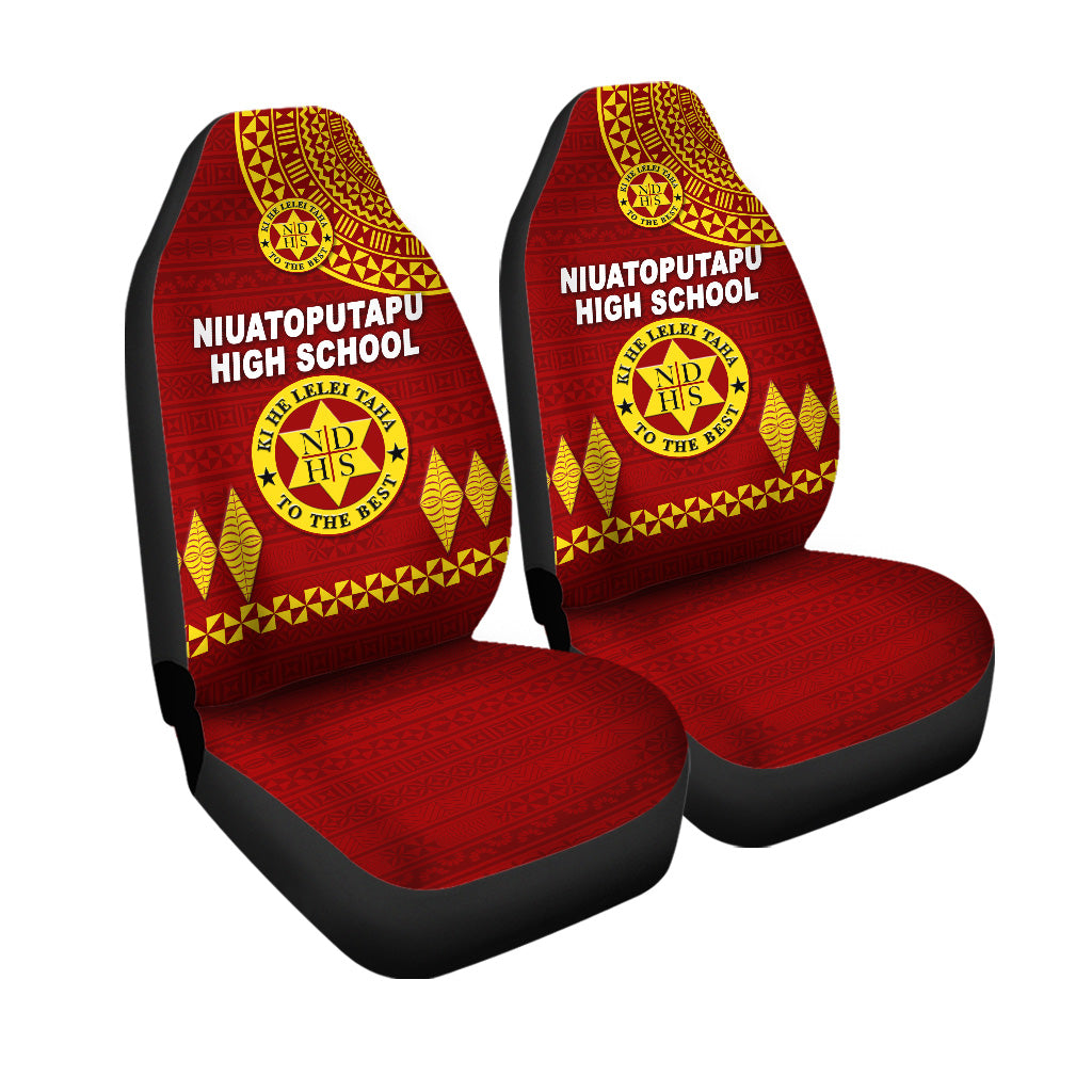 Tonga Niuatoputapu High School Car Seat Cover Simple Style LT8 Universal Fit Maroon - Polynesian Pride