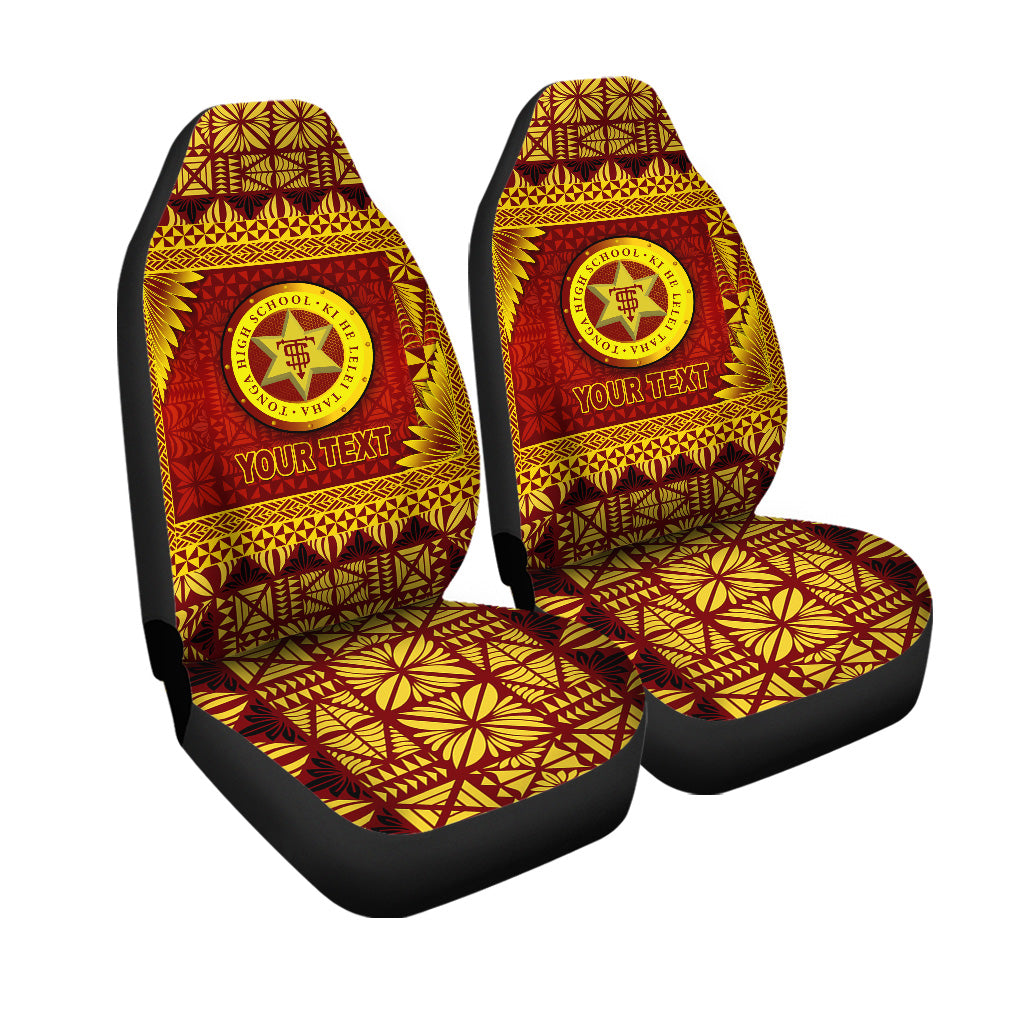 (Custom Personalised) Tonga High School Car Seat Covers Simplified Version LT8 One Size Maroon - Polynesian Pride