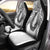 Polynesian Hook Car Seat Cover - Hibiscus White Universal Fit Black - Polynesian Pride