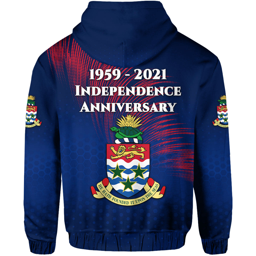 Cayman Islands Hoodie Coat of Arms Independence Anniversary Simple Style Blue LT8 - Polynesian Pride