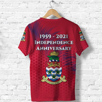 Cayman Islands T Shirt Coat of Arms Independence Anniversary Simple Style Red LT8 - Polynesian Pride