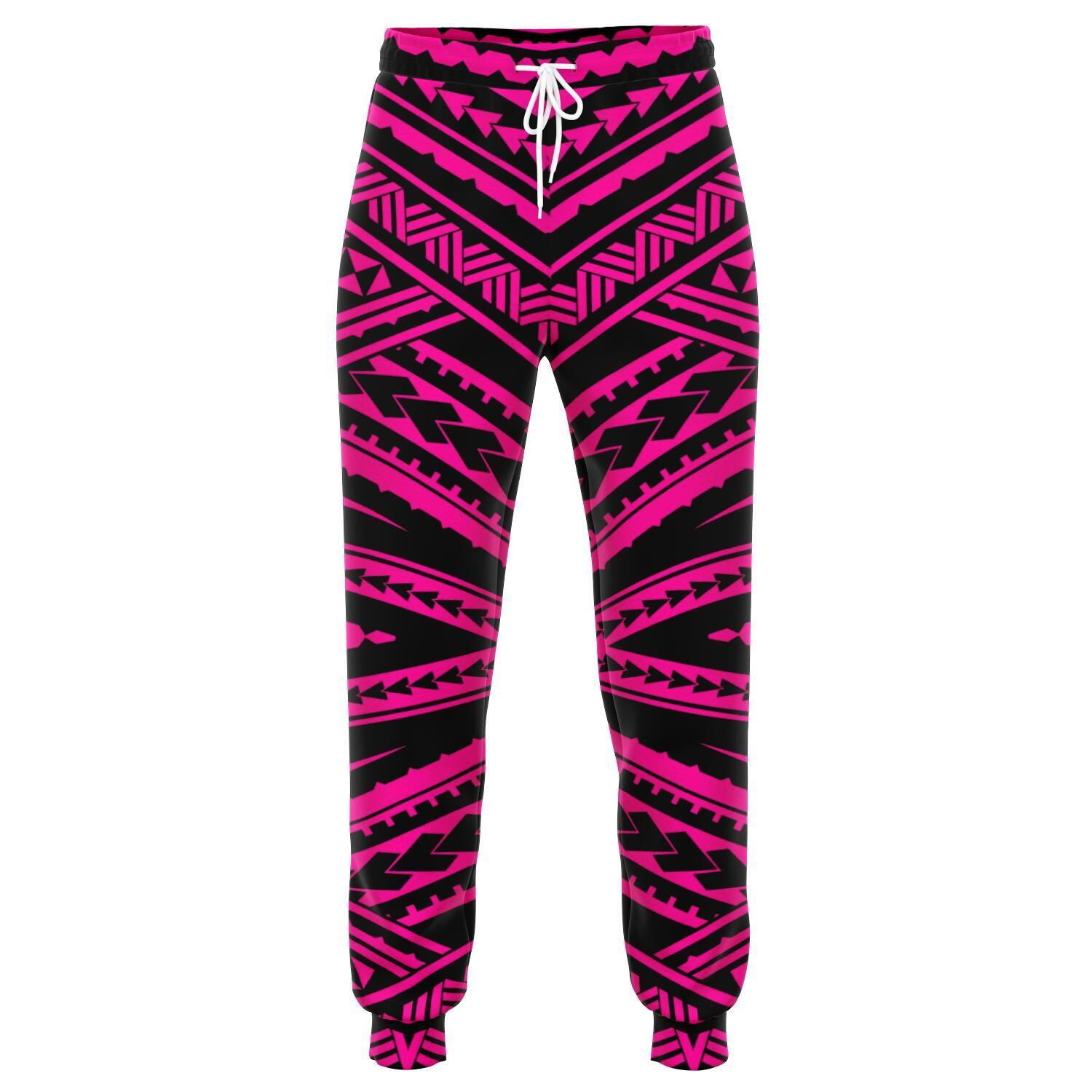 Polynesian Tatau Pink Joggers Unisex Pink - Polynesian Pride