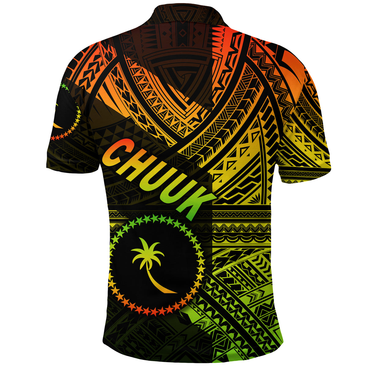 FSM Chuuk Polo Shirt Original Style Reggae LT8 - Polynesian Pride