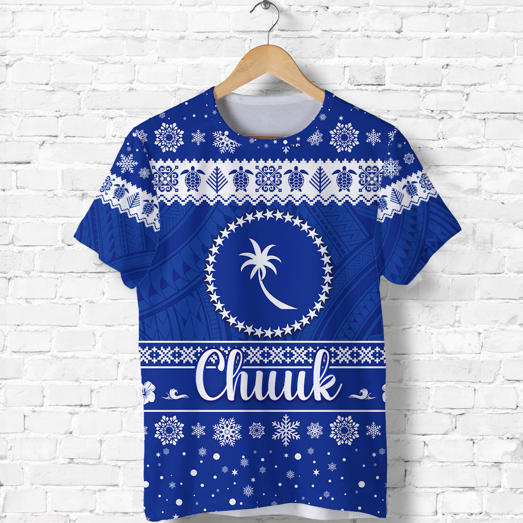 Custom FSM Chuuk Christmas T Shirt Simple Style LT8 - Polynesian Pride