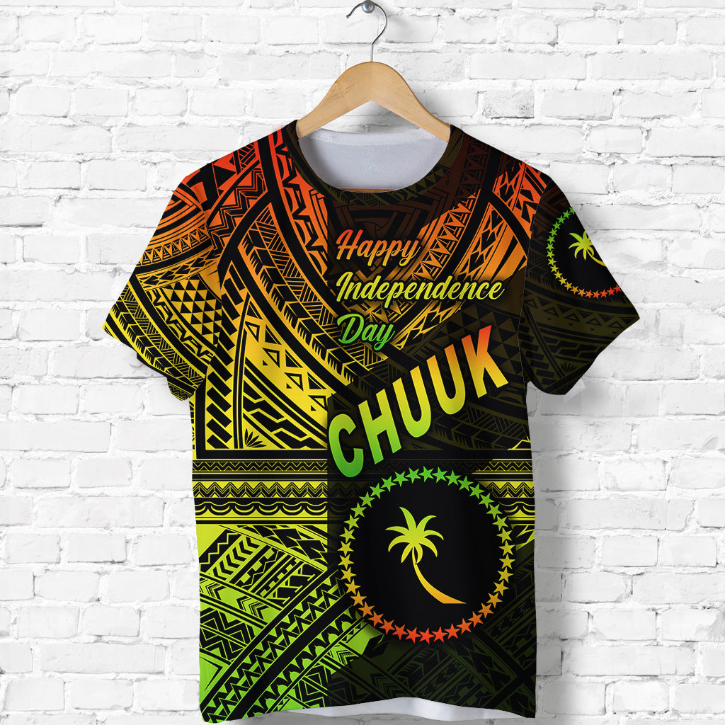 FSM Chuuk T Shirt Happy Independence Day Original Vibes Reggae LT8 - Polynesian Pride