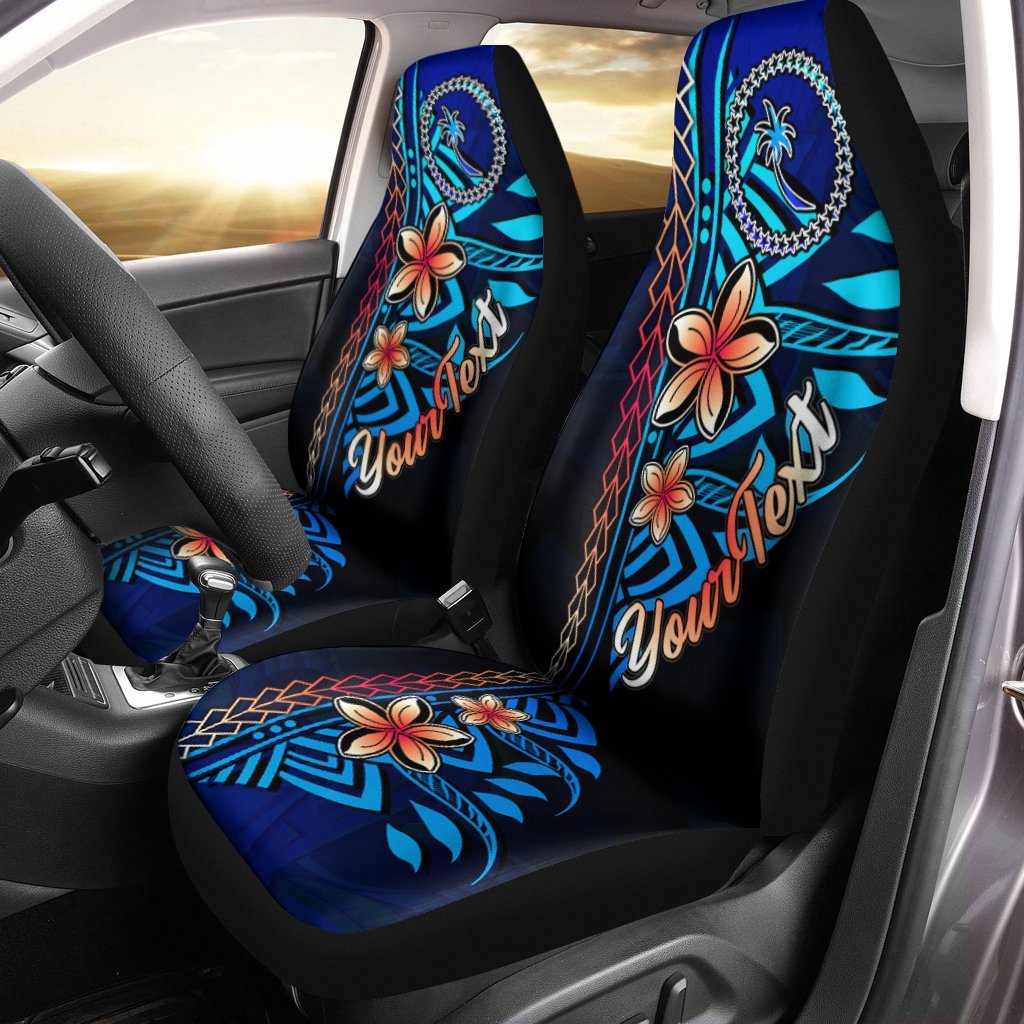 Chuuk Custom Personalised Car Seat Covers - Vintage Tribal Mountain Universal Fit Vintage - Polynesian Pride