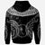 Chuuk Custom Hoodie Serrated Pattern White Color Unisex Black - Polynesian Pride