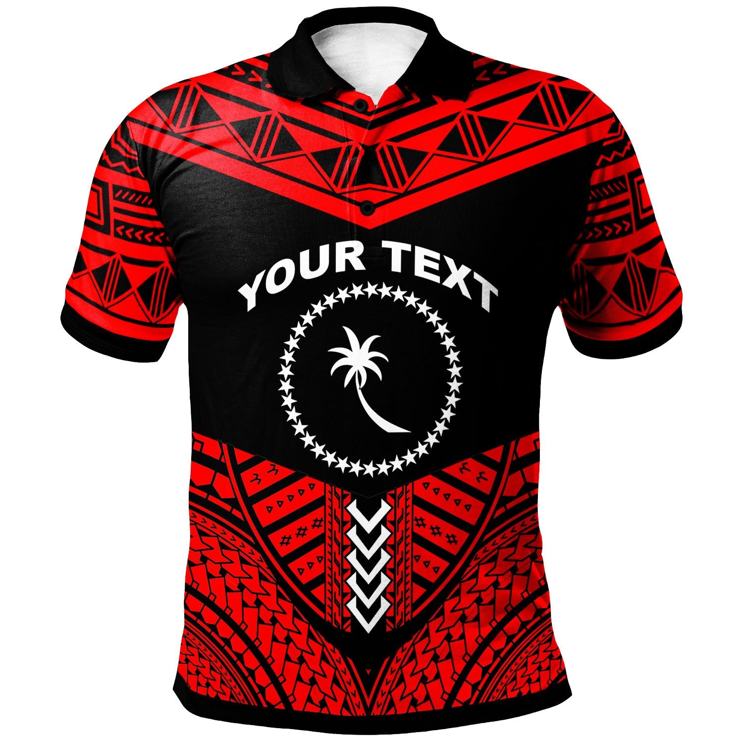 Chuuk Custom Polo Shirt Tribal Pattern Cool Style Red Color Unisex Red - Polynesian Pride