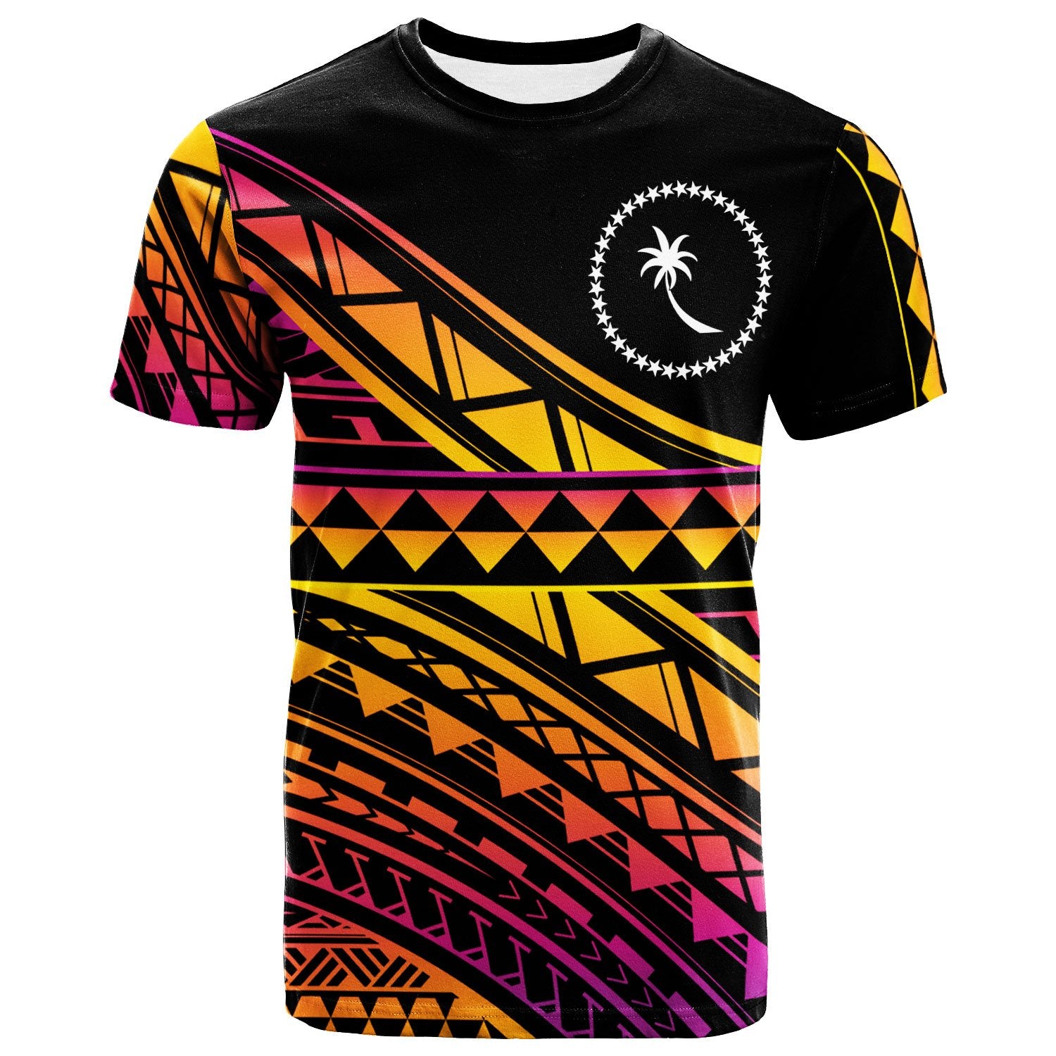 Chuuk Custom T Shirt Special Polynesian Ornaments Unisex Black - Polynesian Pride