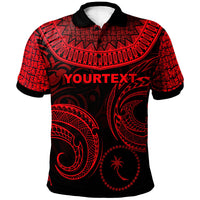 Chuuk Custom Polo Shirt Unique Serrated Texture Red Unisex Red - Polynesian Pride