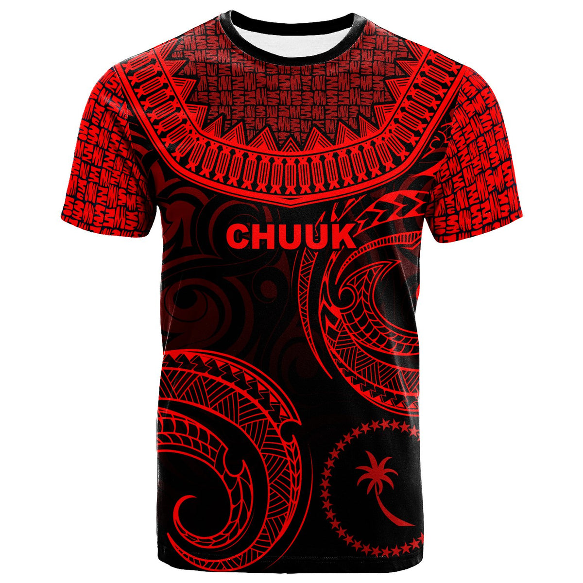 ChuukT Shirt Unique Serrated Texture Red Unisex Red - Polynesian Pride