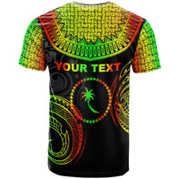 Chuuk Custom T Shirt Unique Serrated Texture Reggae - Polynesian Pride