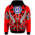 Northern Mariana Islands Zip Hoodie Tribal Sun Tattoo Red Color Unisex Red - Polynesian Pride