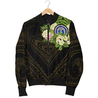 Northern Mariana Islands Men's Bomber Jacket - Polynesian Gold Patterns Collection - Polynesian Pride