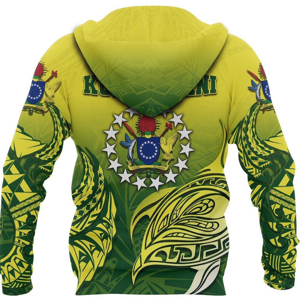 Cook Islands Zip up Hoodie, Kuki Arirani Turtle Polynesian Zipper Hoodie - Polynesian Pride