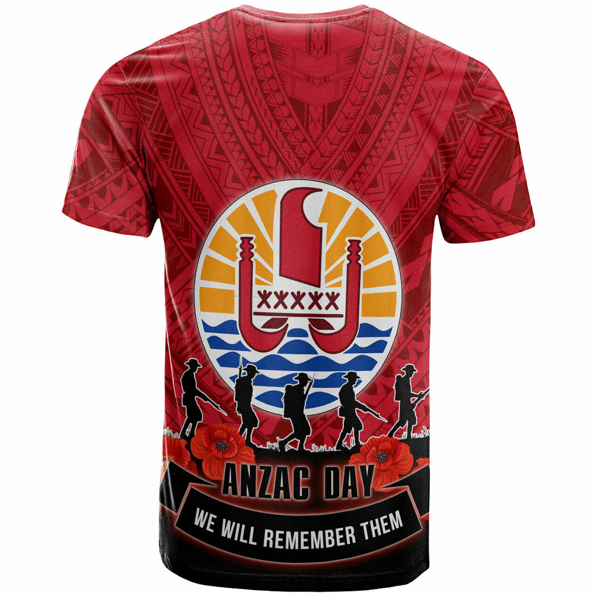 French Polynesia T Shirt National Anzac Remembrance Day T Shirt - Polynesian Pride