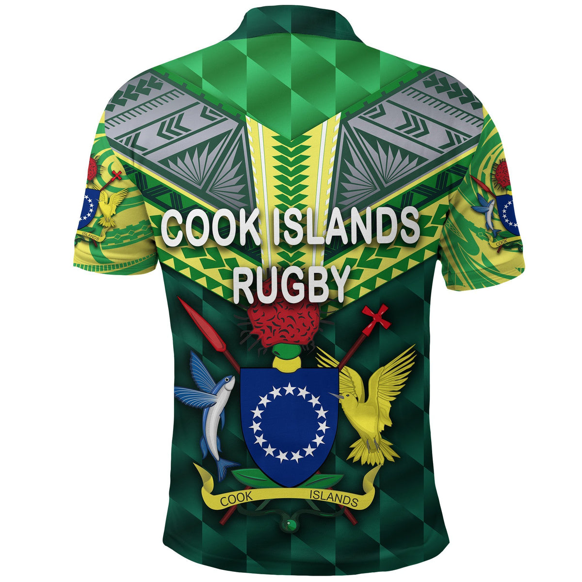 Custom Cook Islands Rugby Polo Shirt - Polynesian Pride