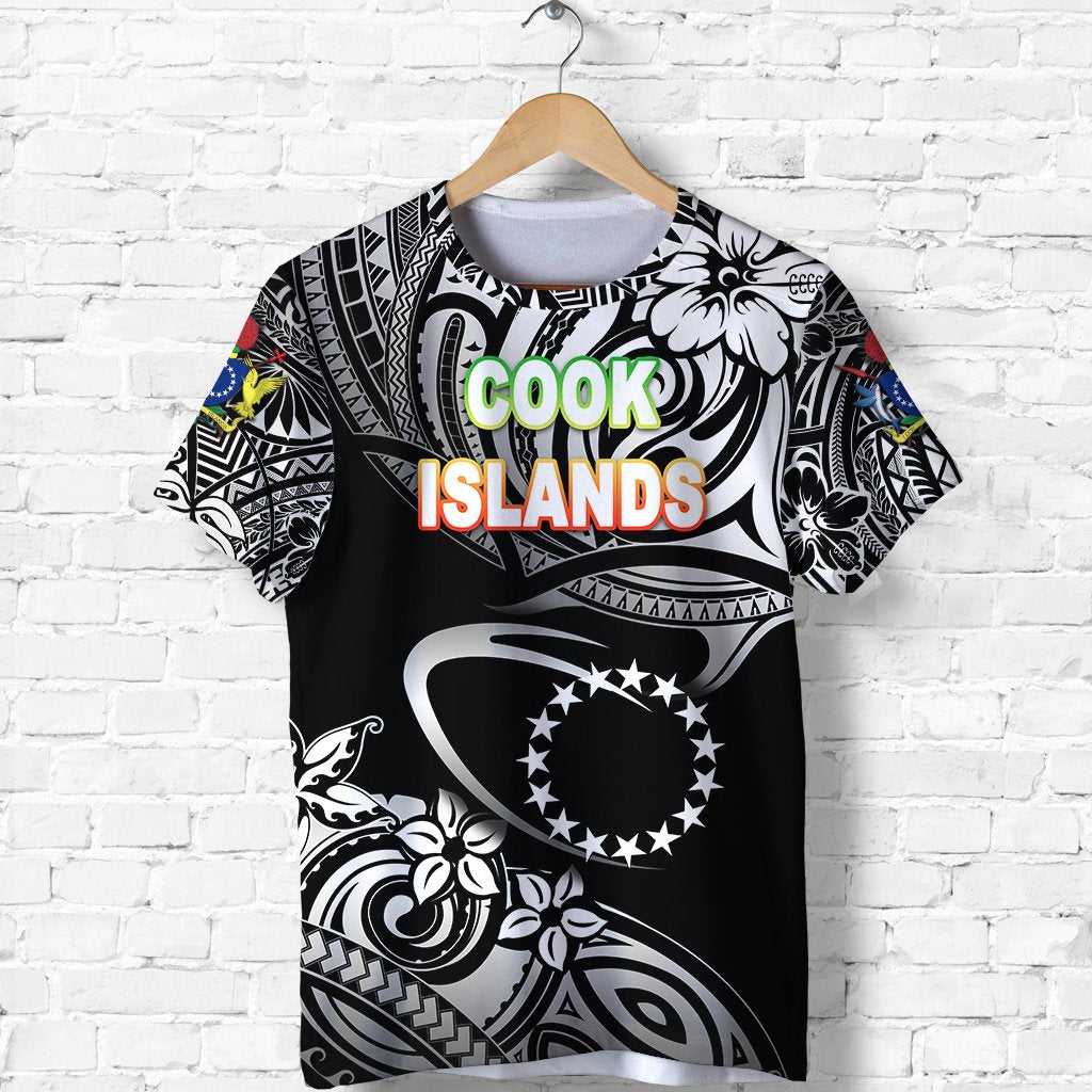 Cook Islands Rugby T Shirt Unique Vibes Black Unisex Black - Polynesian Pride