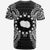 Cook Islands Polynesian T Shirt Cook Islands Flag Map Polynesian Tattoo White Black - Polynesian Pride