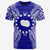Cook Islands Polynesian T Shirt Cook Islands Flag Map Polynesian Tattoo Blue Unisex Blue - Polynesian Pride