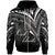 Cook Islands Zip Hoodie Cross Style Unisex Black - Polynesian Pride