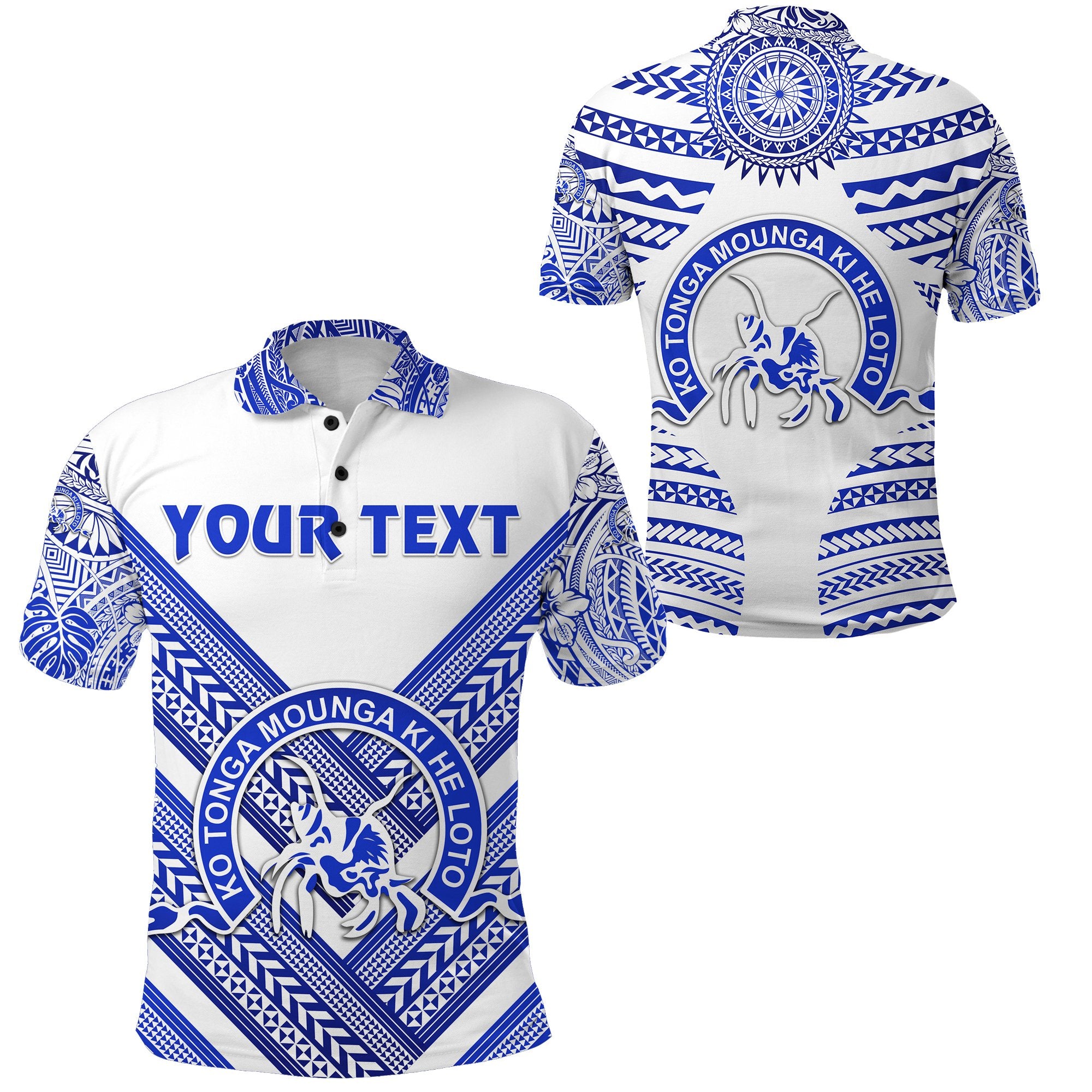 Custom Kolisi Ko Tupou College Tonga Polo Shirt Creative Style White Unisex Blue - Polynesian Pride