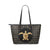 Personalized - Hawaii Turtle Golden Pattern Small Leather Tote Bag - Polynesian Pride