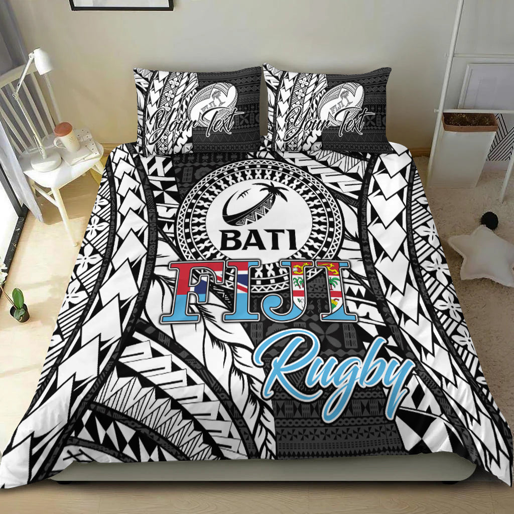 (Custom Personalised) Fiji Rugby Bati Tapa Pattern Bedding Set - LT2 - Polynesian Pride