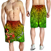 (Custom Personalised) Hawaii Hula Girl Reggae Men Short - LT2 - Polynesian Pride