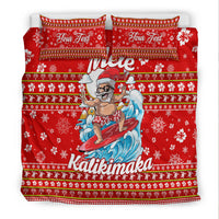 (Custom Personalised) Hawaii Christmas Santas Surf Mele Kalikimaka Bedding Set - LT2 - Polynesian Pride