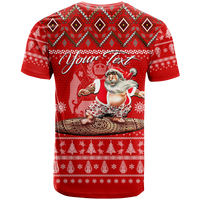 Custom Tonga Christmas Kilisimasi Fiefia Santas Polynesia T Shirt LT2 RED - Polynesian Pride